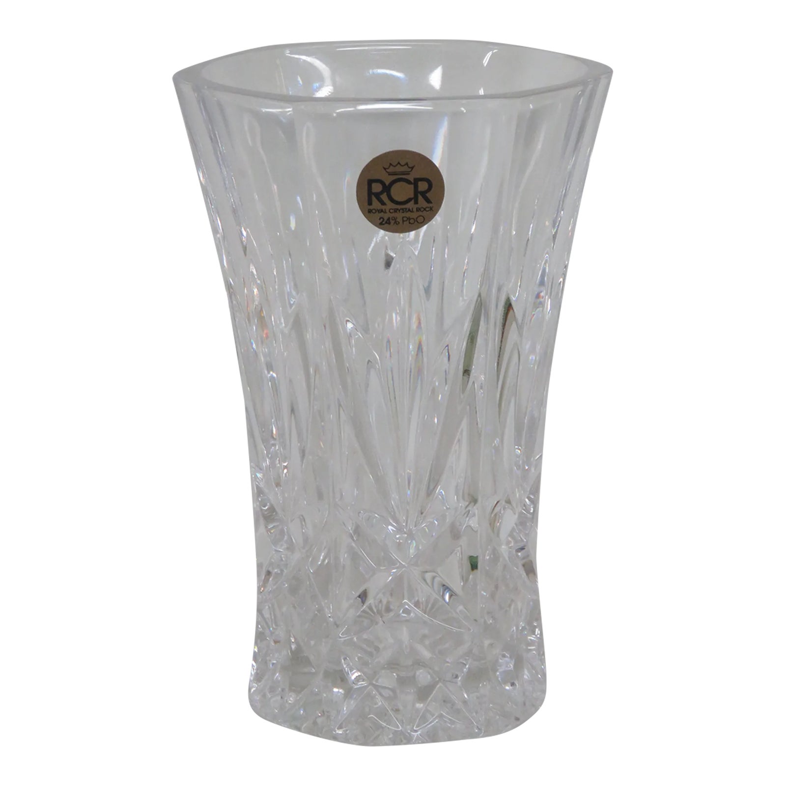 Rcr Royal Crystal Rock Crystal Vase Italy Vase Chairish