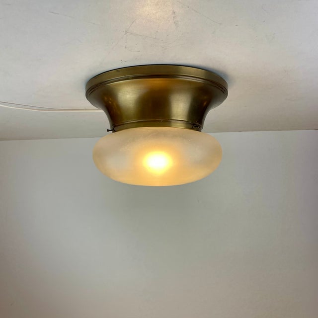 1960s Brass and Murano Glass Ceiling Lamp, Italy, 1960s For Sale - Image 5 of 17