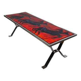 Vintage Ceramic Coffee Table from André Bayer For Sale