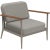 Nature cream longue chair by mowee dimensions: d85 x w83 x h81 cm (seat height 42 cm). Material: aluminum, upholstery and...