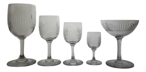30-Piece Baccarat Crystal Glass Service Nancy Model, 1920s, Set of 30