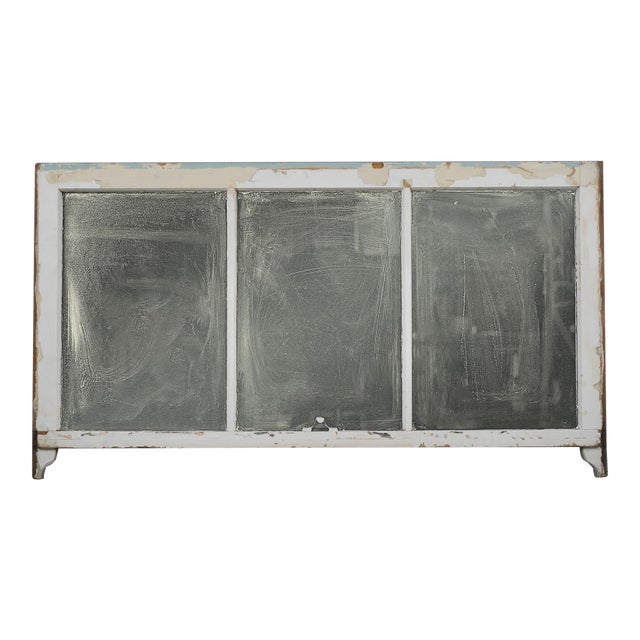 Hand Silvered Wood Reclaimed Window Mirror For Sale