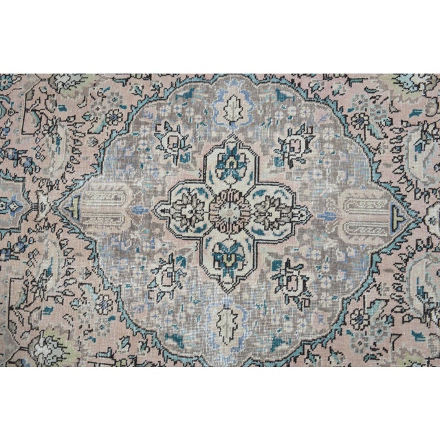 1970s Vintage Persian Handmade Wool Cotton Brown Area Rug For Sale - Image 10 of 11