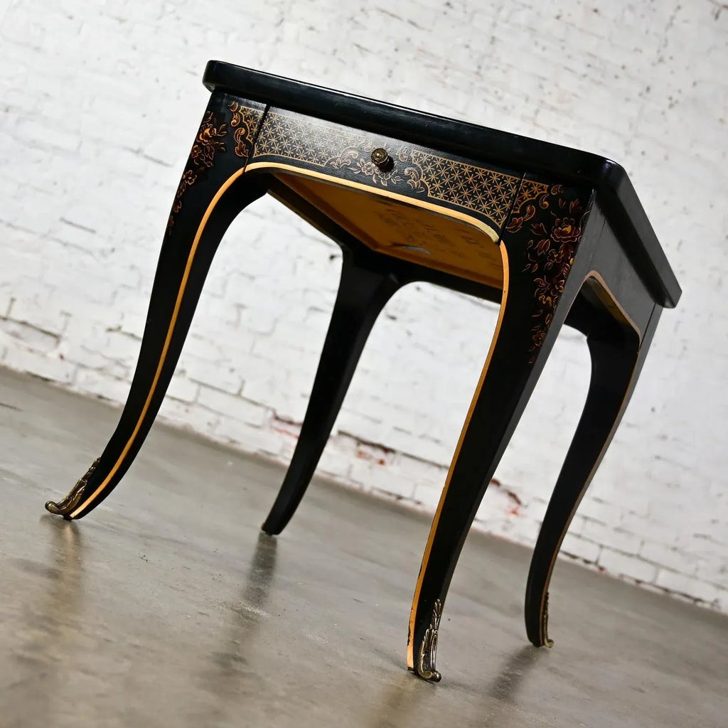 1982 Drexel Heritage Et Cetera Collection Chinoiserie Black