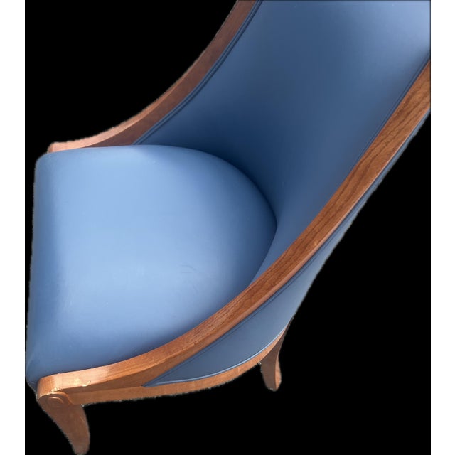 An exceptional high-end vintage barrel-back accent chair from the iconic Roma Series (Style #220) by luxury maker J....