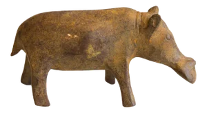 Vintage African Bronze Alloy Medium Hippo
