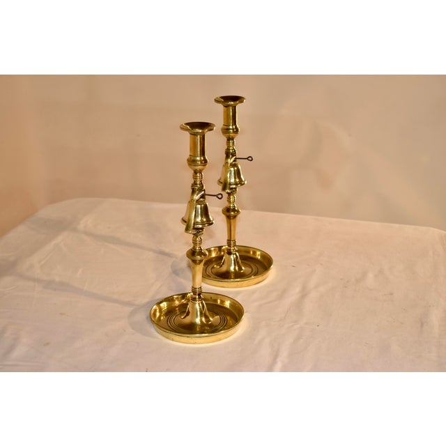 Unusual Pair of Early 19th Century Georgian Tavern Bell Candlesticks For Sale - Image 4 of 11