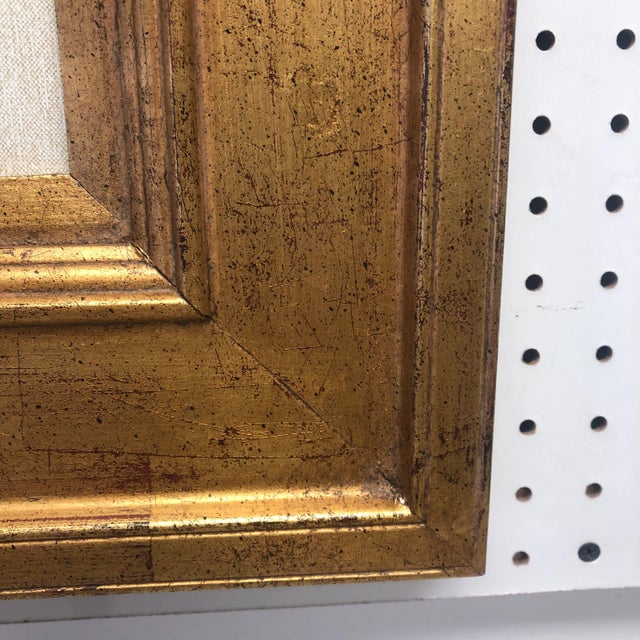 1940s Interior Garden Courtyard Scene Oil Painting, Framed For Sale - Image 4 of 5