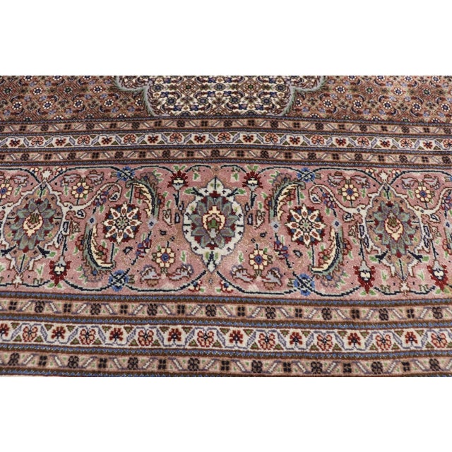 Mauve Vintage Persian Mahi Tabriz Rug - 06'07 X 10'06 For Sale - Image 8 of 12