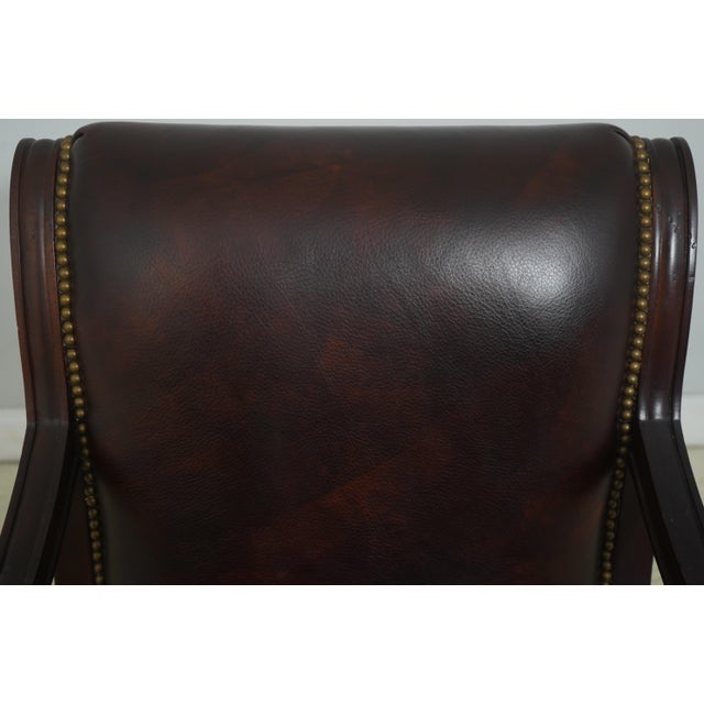 2000 - 2009 Sam Moore Rolling Leather Desk Chair For Sale - Image 5 of 18