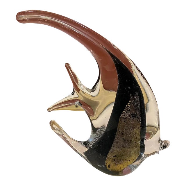 1980s Modernist Murano Glass Sculpture of Tropical Fish by Seguso For Sale