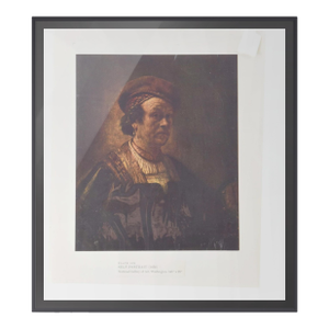 1990s Rembrandt Van Rijn: "Self-Portrait" (1650) – Fine Art Print Reproduction