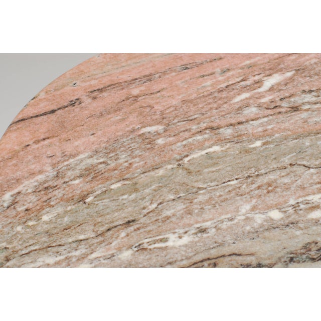 Stone 1979 Brazilian Pink Marble Dining Table Attributed to Georges Mathias For Sale - Image 7 of 10