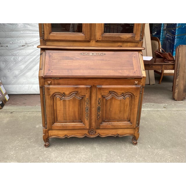 French Cherry Bookcase/Secretary For Sale - Image 9 of 11