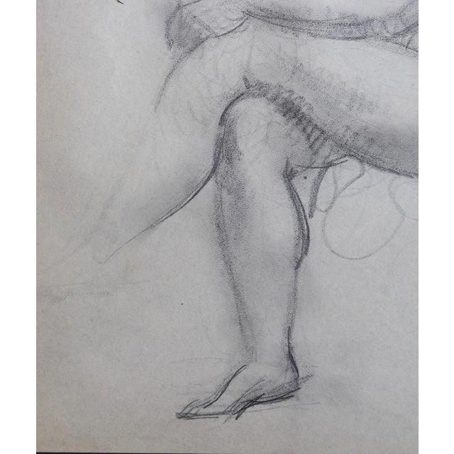 Paper Guillaume Dulac, Portrait of Seated Nude, 1920s, Pencil on Paper For Sale - Image 7 of 9