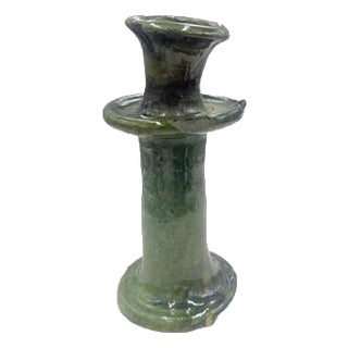 Moroccan Tamegroute Glazed Candlestick Holder For Sale