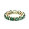 Natural 5.79 cts Zambian emerald band ring in 18k gold For Sale In New York - Image 6 of 18