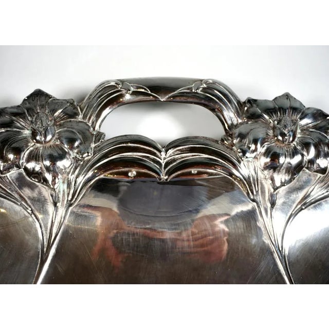 Art Nouveau Viennese Silver Server with Floral Decoration, 1900s For Sale - Image 5 of 8