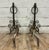 Black Vintage Hand Forged Scrolled Wrought Iron Fireplace Andirons Fire Dogs For Sale - Image 8 of 8