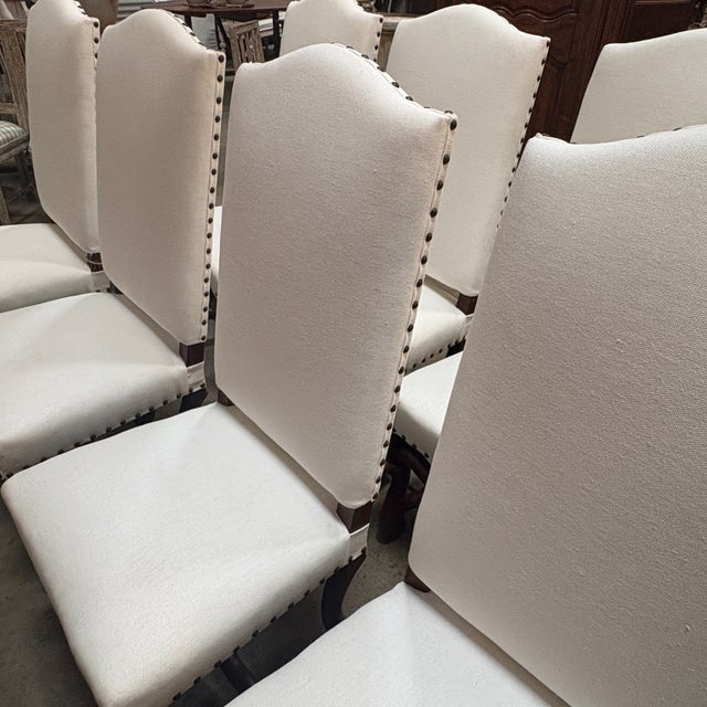 1920s Set of Eight Os De Mouton French Walnut Chairs For Sale - Image 9 of 11
