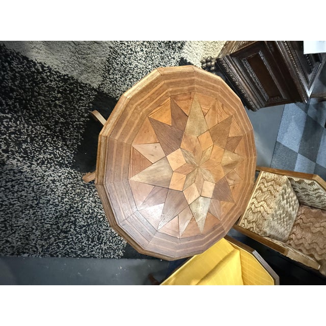 Cherry and Walnut Side Table, 1940s For Sale - Image 3 of 4