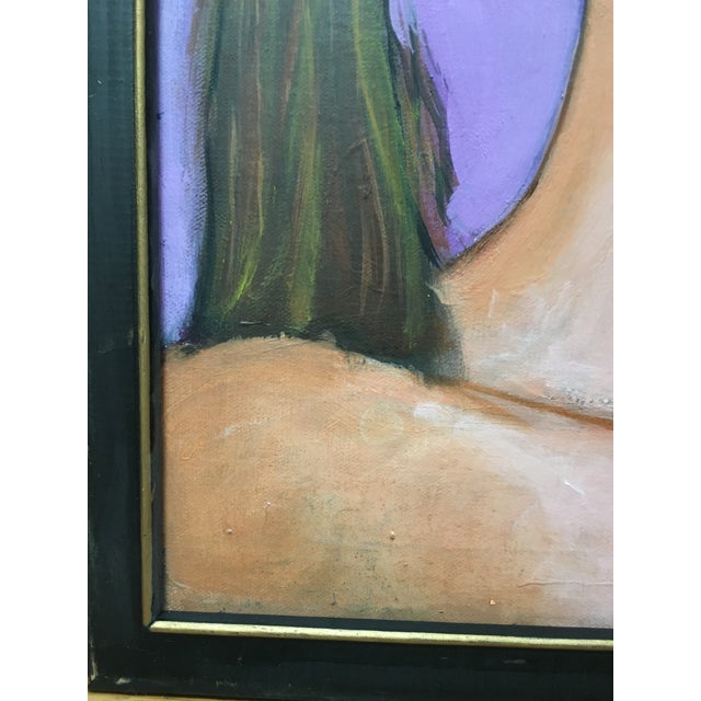 Vintage Mid Century Figural Portrait For Sale - Image 9 of 11