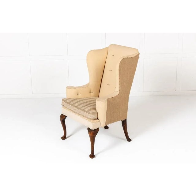 18th Century English Walnut Wing Chair, 1720s For Sale - Image 3 of 9