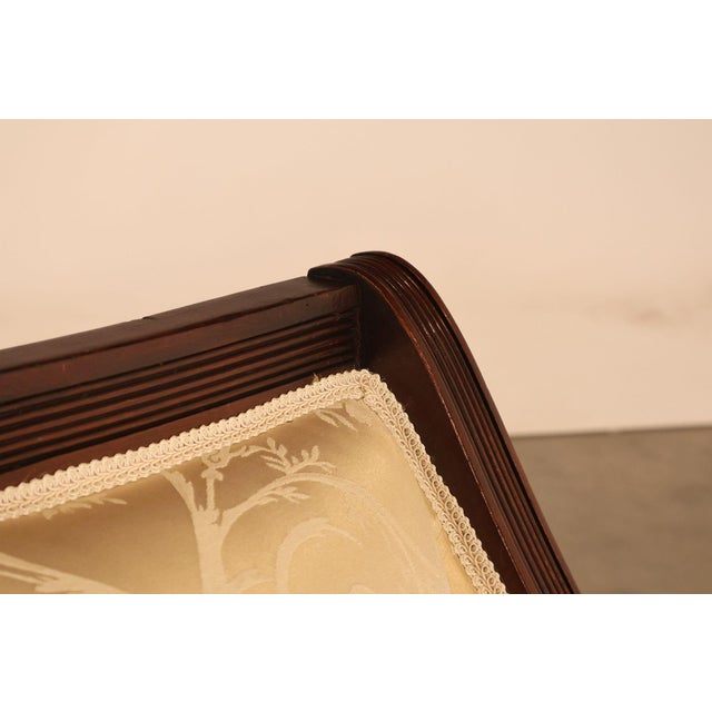 Federal Sheraton Style Upholstered Sofa With Carved Wood Frame For Sale - Image 13 of 18