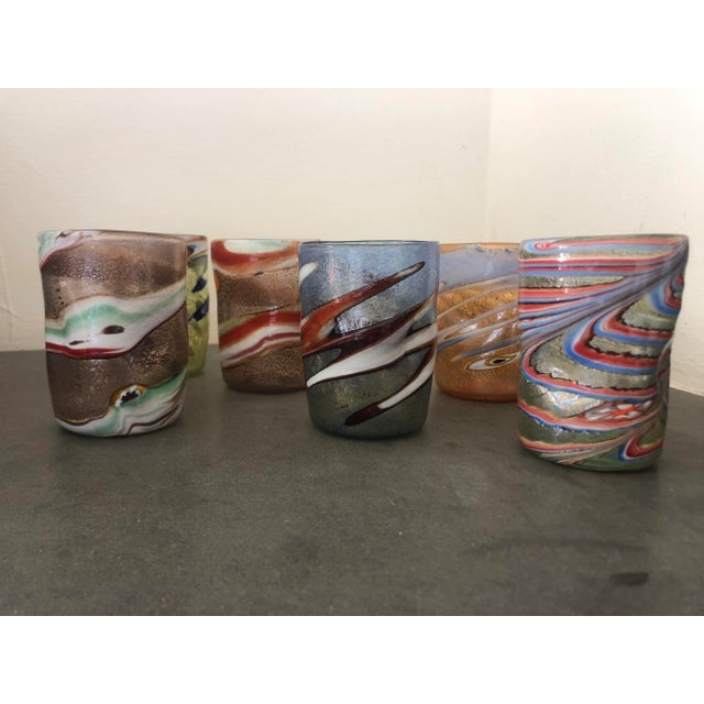2000s "Murrisa Murano Glass" Glasses- Set of 6 For Sale - Image 13 of 13