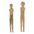 Two Chinese Han Dynasty Tall Slender Terracotta Stick Man Figures For Sale