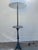 Metal Vintage Regency Style 2 Light Embellished Bronze Floor Lamp With Attached Marble Table and Shade For Sale - Image 7 of 15