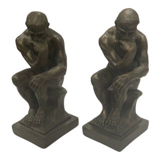 Vintage The Thinker Bookends- a Pair For Sale