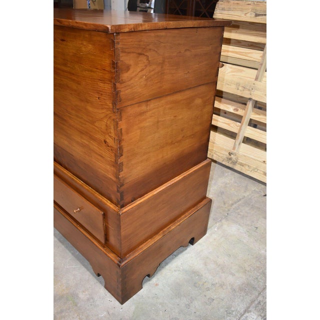 Vintage Mid-Century Modern Dovetailed Pine Blanket Chest For Sale - Image 4 of 12