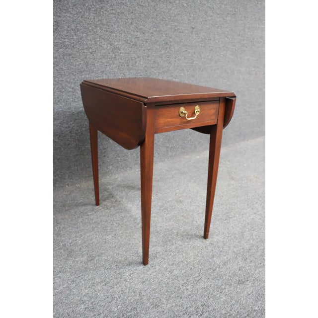 Henkel Harris Henkel-Harris Pembrook Mahogany Side Table For Sale - Image 4 of 11