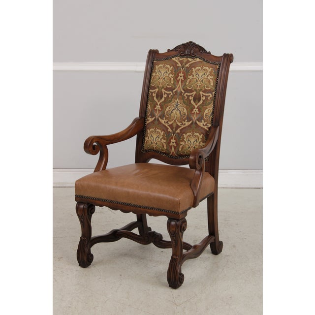Henredon Set of 8 Henredon Walnut Finish Dining Chairs For Sale - Image 4 of 18