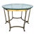 Vintage La Barge Side Table Brass Glass Hoof Footed Octagonal Labarge For Sale