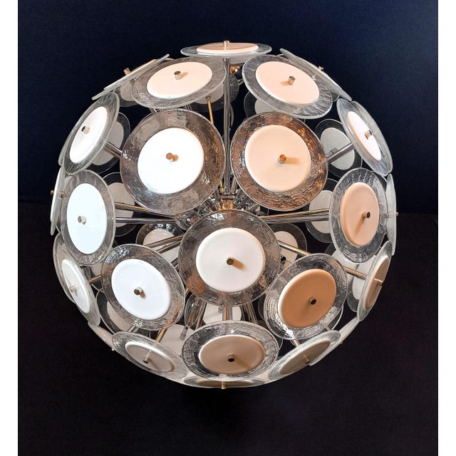 Vintage Sputnik Discs Murano Glass Pendant, 1975 For Sale - Image 9 of 11