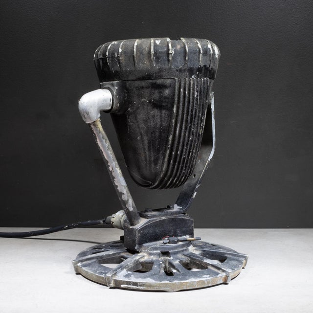 Black Vintage Explosion-Proof Industrial Spotlight c.1940 For Sale - Image 8 of 13