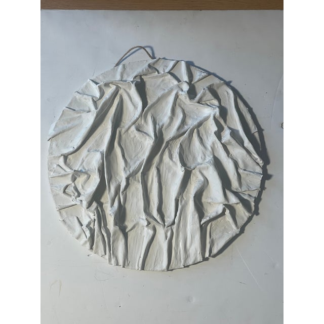 1970s Minimalist Abstract Plaster Artwork by Elia Moon Ridges For Sale - Image 4 of 7