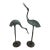 1990s Verdigris Brass Crane Garden & Patio Statues - Set of 2 For Sale