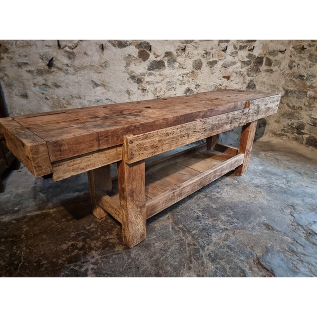 Antique Beechwood Workbench, France, 1890s For Sale - Image 12 of 18