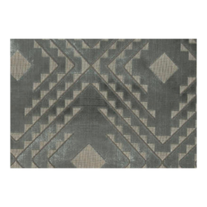 7 Yards Art Deco Fadini Borghi Dante Grigio Blue Cut Velvet Fabric