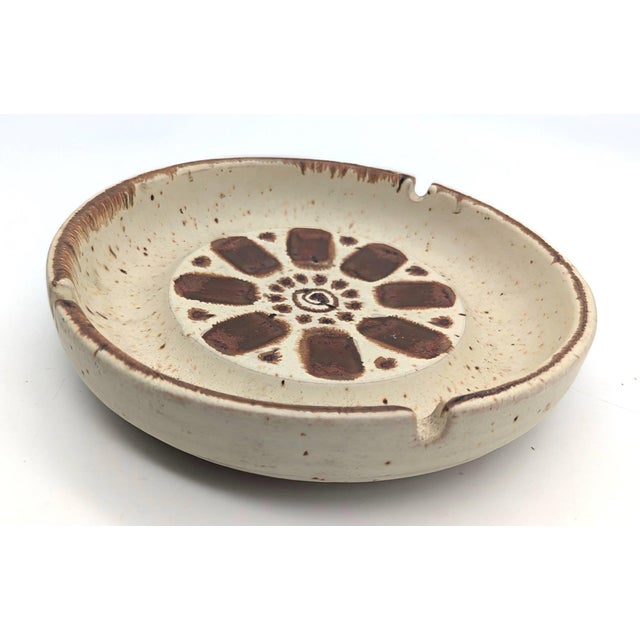Mid-Century Modern Mid 20th Century Otagiri Stoneware Ceramic Ashtray For Sale - Image 3 of 11