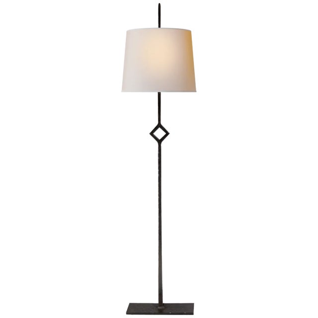 Cranston Buffet Lamp in Aged Iron with Natural Paper Shade Height: 34.75" Shade Detail: 7" x 8.5" x 7.25" Natural Paper...