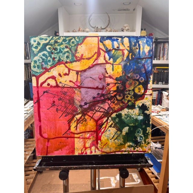 Intersections by Kathleen Varadi, 2018 Ink on Gesso Board For Sale - Image 11 of 12