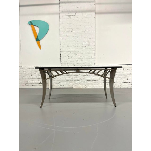 Granite & Brushed Steel Coffee Table For Sale - Image 4 of 9