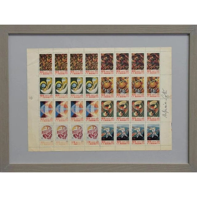 Modern Stefania Lotti, Homage to Futurism, Mixed Media, 1976, Framed For Sale - Image 3 of 3