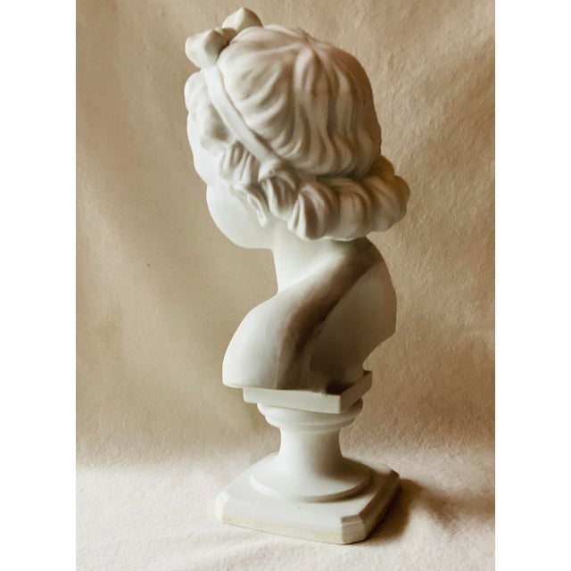 La Petite Inconnue — 19th Century French Bisque Porcelain Bust of a Child For Sale - Image 10 of 18