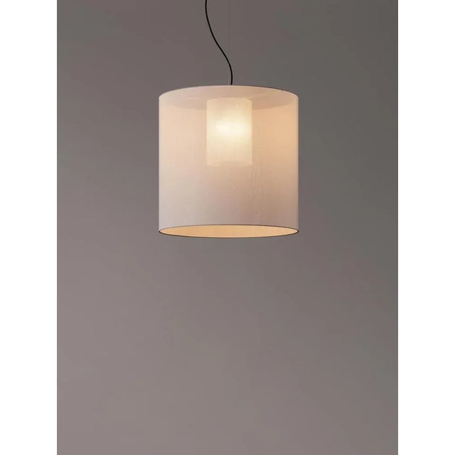 White moaré l pendant lamp by antoni arola dimensions: d 62 x h 60 cm materials: metal, polyester. Available in other...