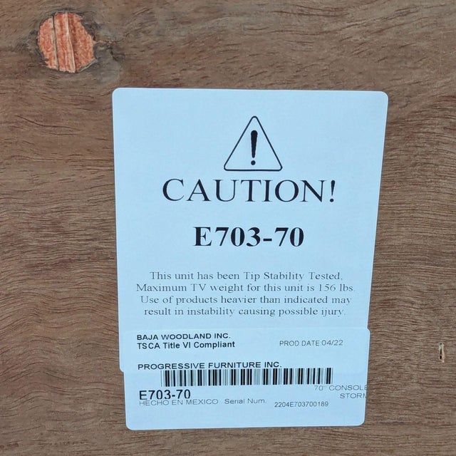 Brown Progressive Furniture Sonoma Pine Wood Console For Sale - Image 8 of 8